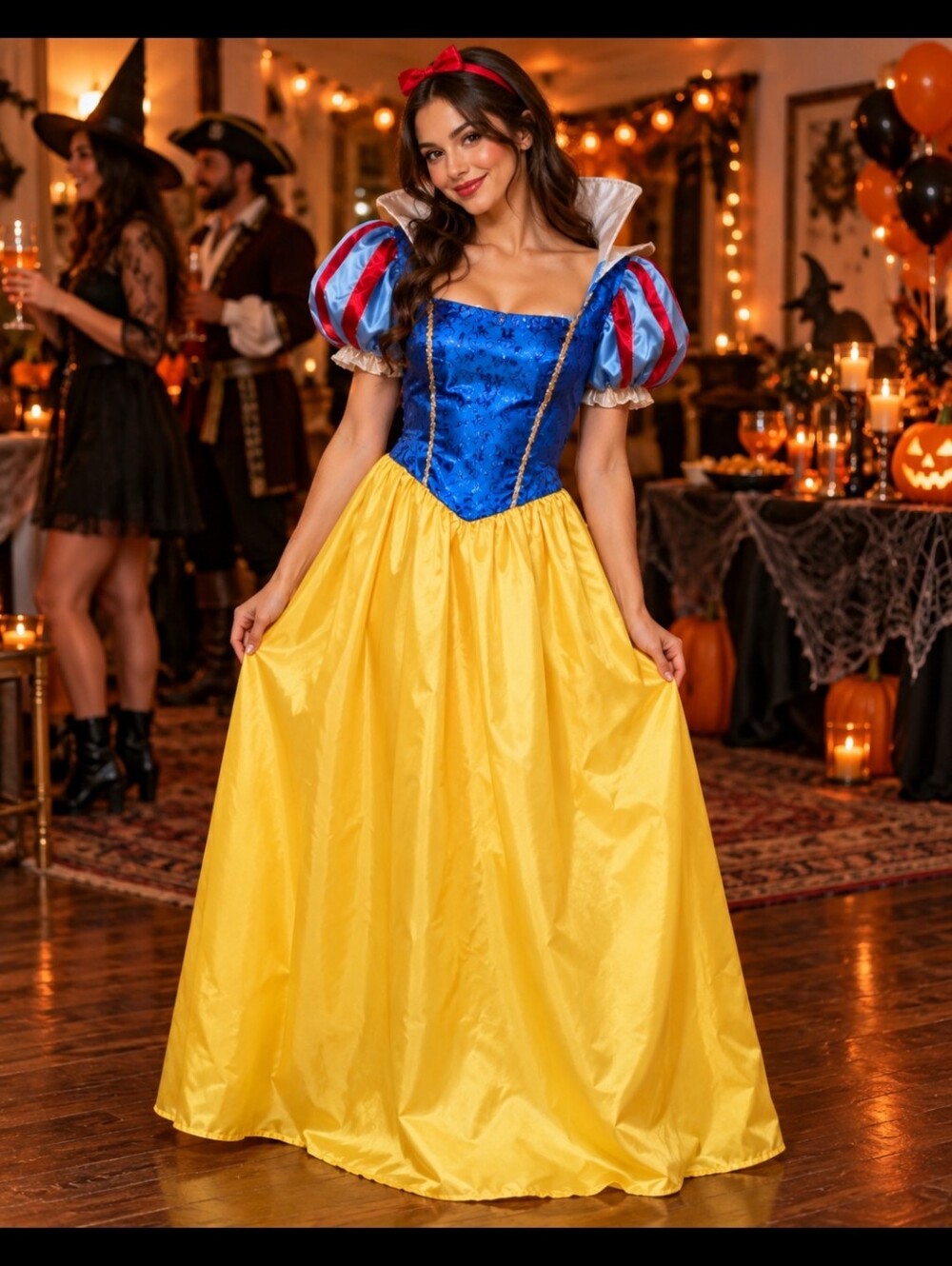 Snow White Inspired Princess Halloween Costume Dress Adult Small 4 6
